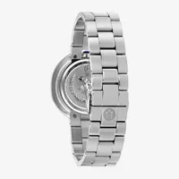 Bulova Rubaiyat Womens Diamond Accent Silver Tone Stainless Steel Bracelet Watch 96p184