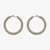 Bijoux Bar Gold Tone Metal Circle Hoop Earrings