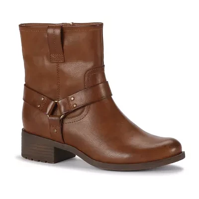 Frye and Co. Womens Elodie Stacked Heel Cushioned Combat Boots