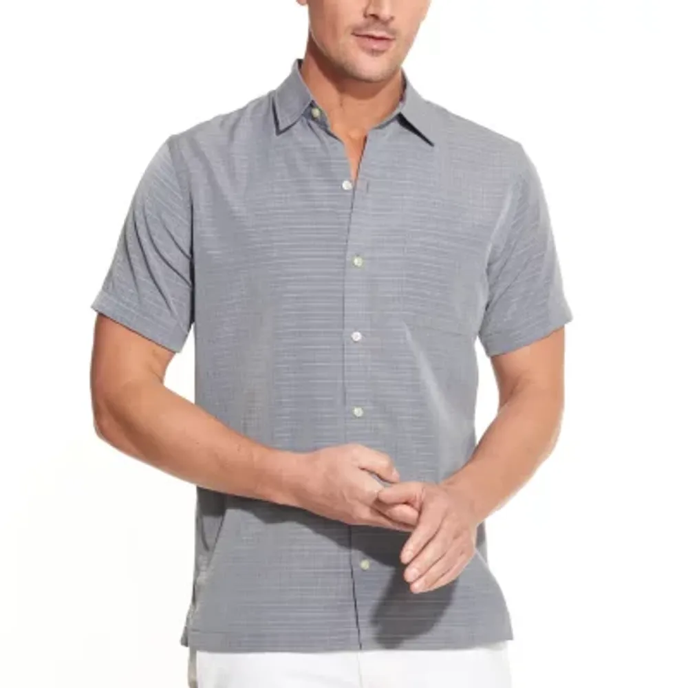 Van Heusen Mens Short Sleeve Camp Shirt