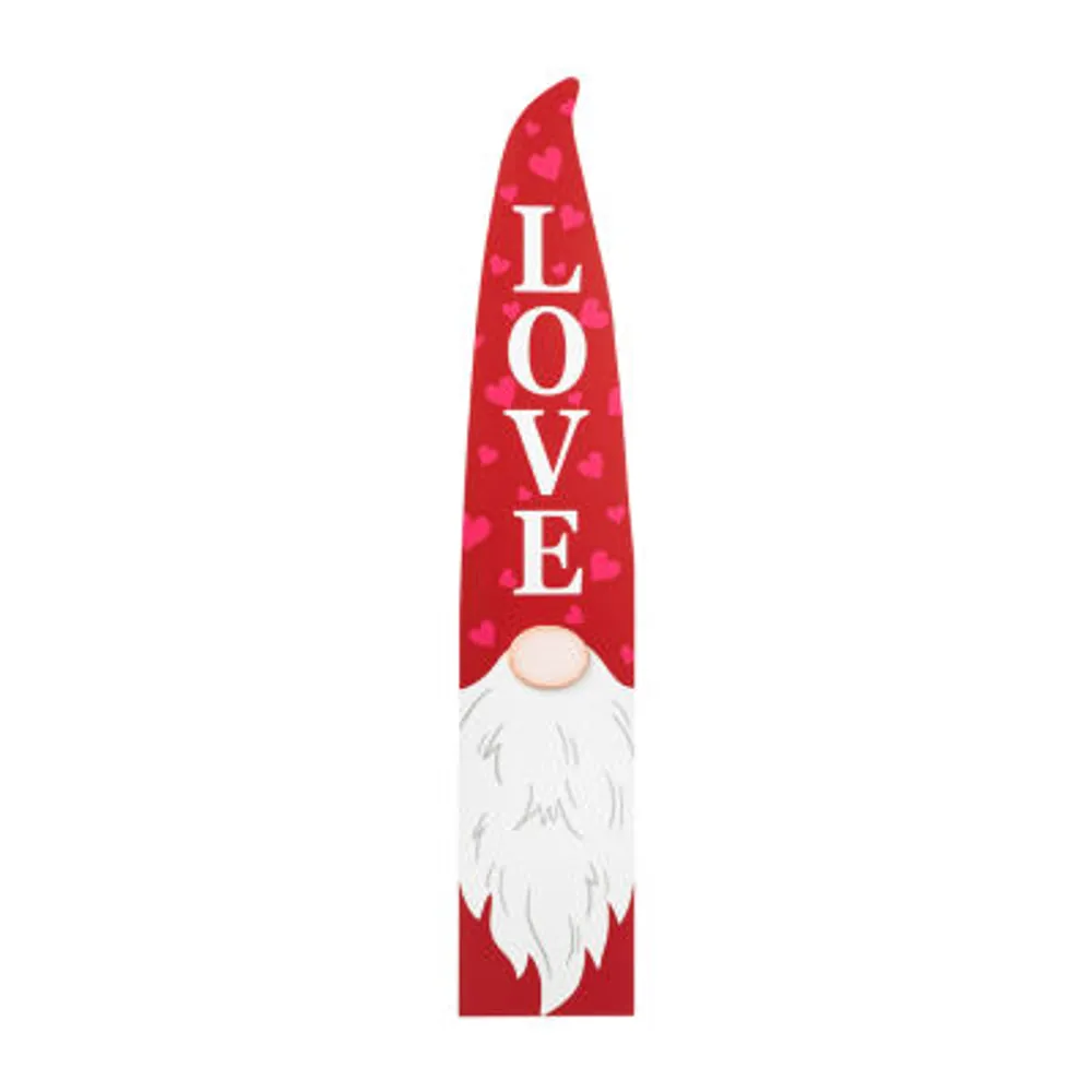 Glitzhome 42"H Valentine's Gnome Porch Decor Holiday Yard Art