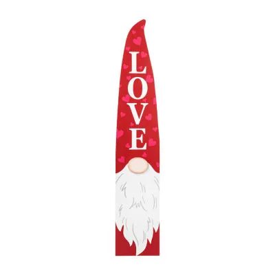 Glitzhome 42"H Valentine's Gnome Porch Decor Holiday Yard Art