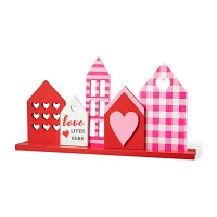 Glitzhome 16"L Valentine's House Tabletop Decor