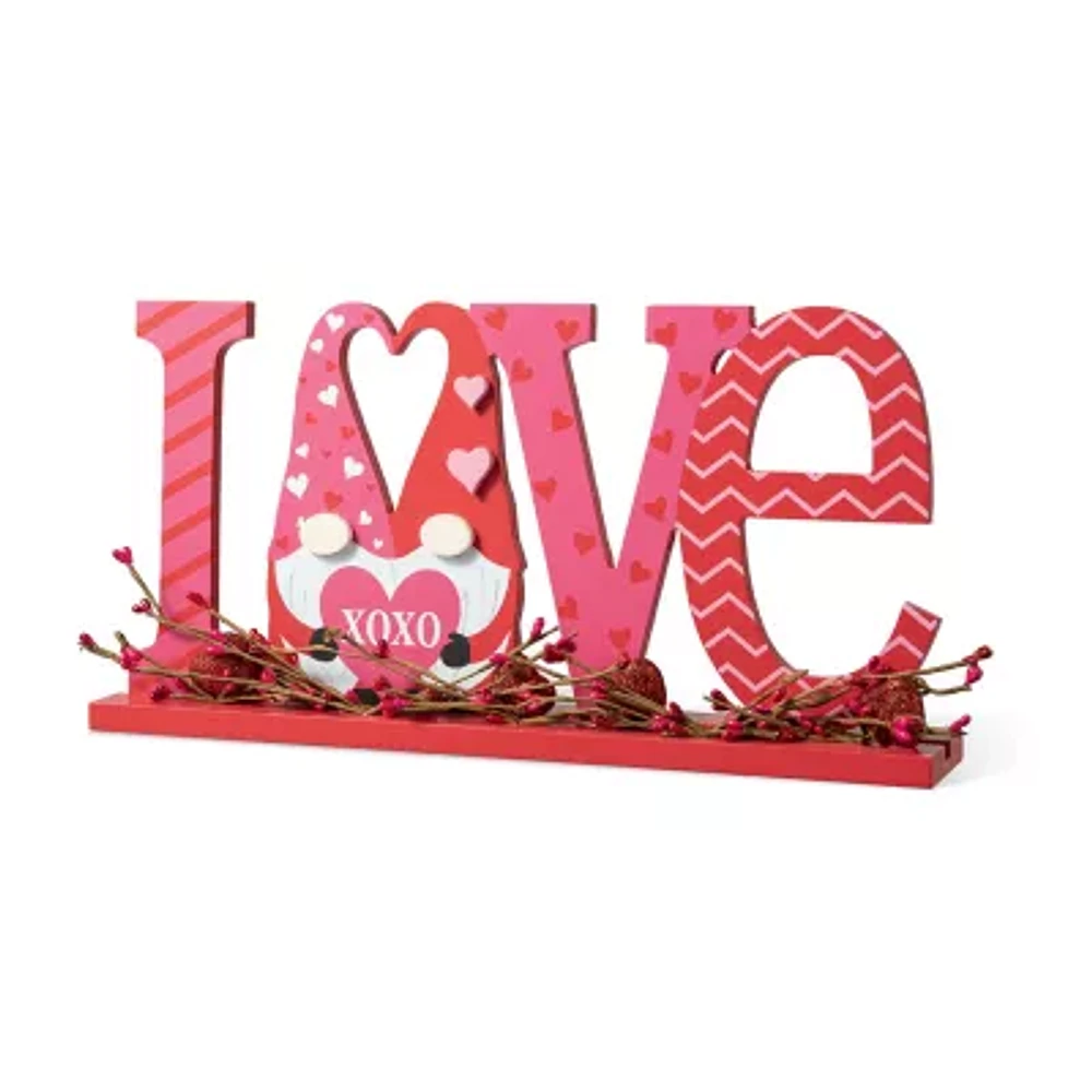 Glitzhome 14.25"L Valentine's Love Tabletop Decor