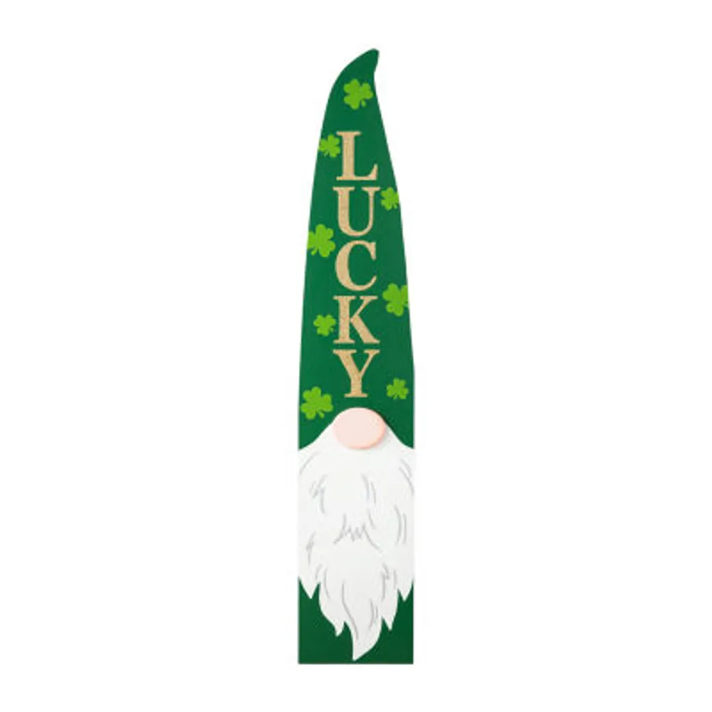 Glitzhome 42"H St.Patrick's Gonme Porch Decor Holiday Yard Art