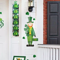 Glitzhome 36"H St.Patrick's Leprechaun Stake Holiday Yard Art