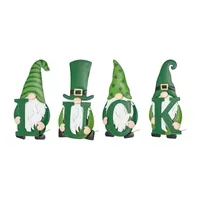 Glitzhome 24"H Set Of 4 St.Patrick's Stake Holiday Yard Art