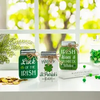 Glitzhome 7"H 3-pc. St. Patricks Day Tabletop Decor