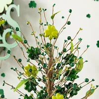 Glitzhome 18"H St Patrick's Berry Tree Tabletop Decor