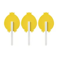 Glitzhome "15""H Set Of 3 Chick Stake" Easter Yard Art