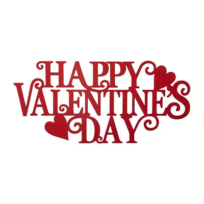 Glitzhome 24"L Happy Valentine's Day Decor Wall Sign