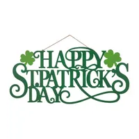 Glitzhome 24"D Happy St.Patrick's Day Decor Wall Sign