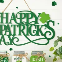 Glitzhome 24"D Happy St.Patrick's Day Decor Wall Sign