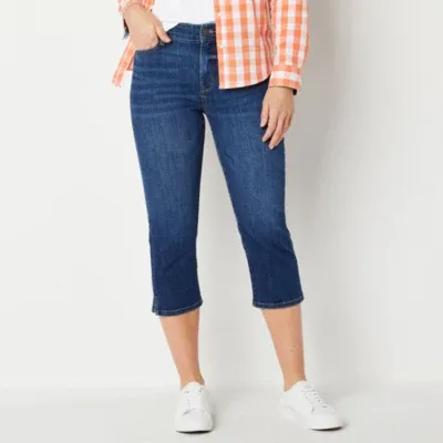 St. John's Bay Secretly Slender Mid Rise Denim Capris - JCPenney