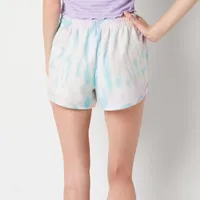 Arizona Womens Mid Rise Pull-On Short Juniors