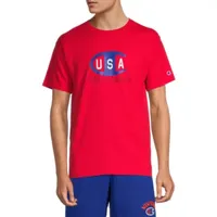 Champion Mens Crew Neck Short Sleeve Regular Fit Graphic T-Shirt