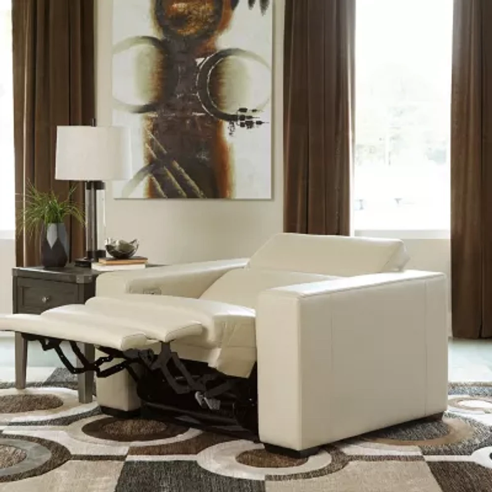 Signature Design By Ashley® Texline Dual Power Leather Recliner
