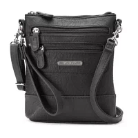 Stone Mountain North South 3-Bagger Washed Leather Crossbody Bag