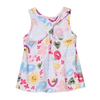 Okie Dokie Toddler & Little Girls Round Neck Tank Top