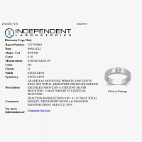 I Said Yes (H-I / I1) Mens 1/10 CT. T.W. Lab Grown White Diamond Sterling Silver Wedding Band