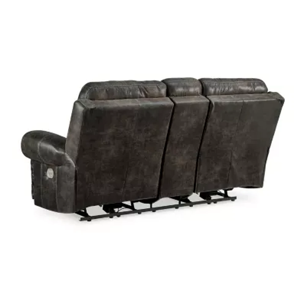 Signature Design By Ashley® Grearview Dual Power Reclining Loveseat with Console