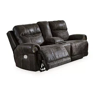 Signature Design By Ashley® Grearview Dual Power Reclining Loveseat with Console