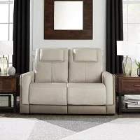 Signature Design By Ashley® Battleville Dual Power Leather Reclining Loveseat