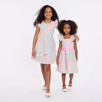 Bonnie Jean Little & Big Girls Sleeveless Flutter Sleeve Fit + Flare Dress