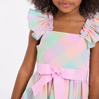 Bonnie Jean Little & Big Girls Sleeveless Flutter Sleeve Fit + Flare Dress
