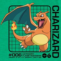 Little & Big Boys Charizard Crew Neck Short Sleeve Pokeman Graphic T-Shirt