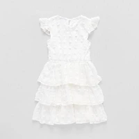 Speechless Big Girls Short Sleeve Ruffled A-Line Dress