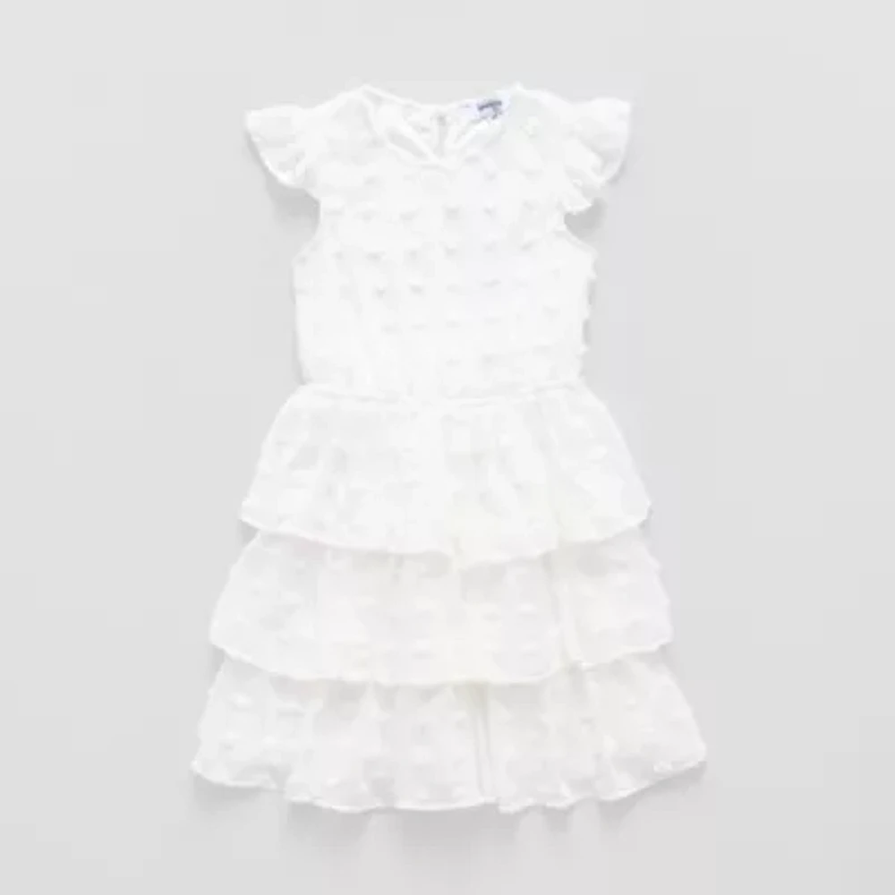 Speechless Big Girls Short Sleeve Ruffled A-Line Dress