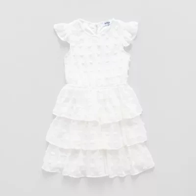 Speechless Big Girls Short Sleeve Ruffled A-Line Dress