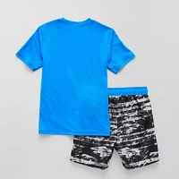 ZeroXposur Boys Striped Rash Guard Set