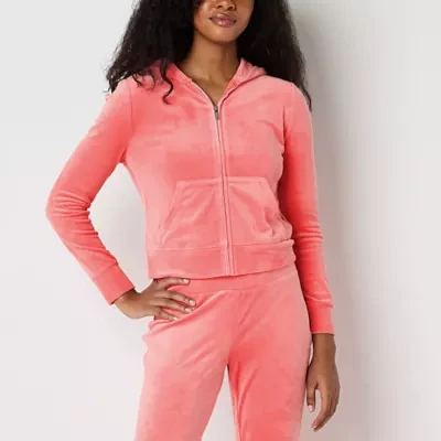 Juicy By Couture Hooded Lightweight Womens Juniors Casual Track Jacket