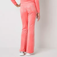 Juicy By Couture Womens Mid Rise Flare Track Pant-Juniors