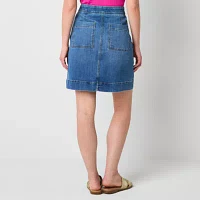 St. John's Bay Womens High Rise Denim Skirt