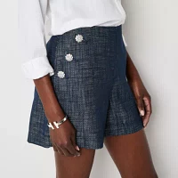 Liz Claiborne Womens Mid Rise Pull-On Short