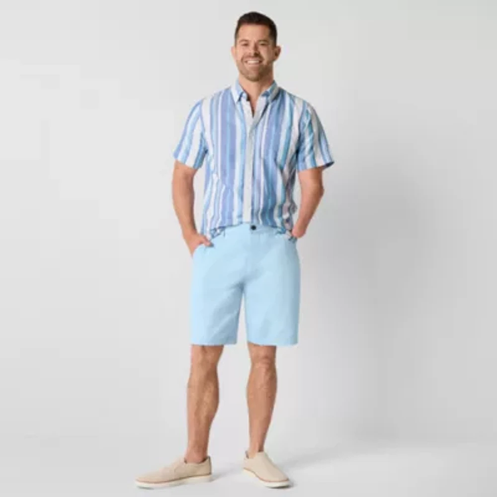 St. John's Bay Comfort Stretch Dexterity 9" Mens Adaptive Easy-on + Easy-off Chino Short