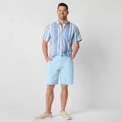 St. John's Bay Comfort Stretch Dexterity 9" Mens Adaptive Easy-on + Easy-off Chino Short