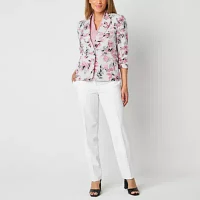 Black Label by Evan-Picone Textured Womens Classic Fit Suit Jacket