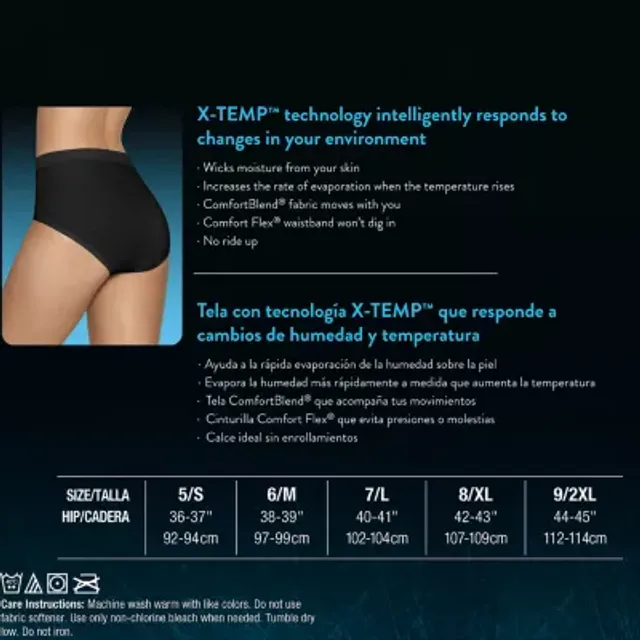 Women's Hanes® Ultimate Comfort, Period.™ 3-Pack Moderate Leaks Brief  Period Underwear Pack 40FDM3