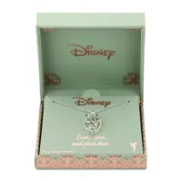 Disney Classics Womens Cubic Zirconia Oval Pendant Necklaces