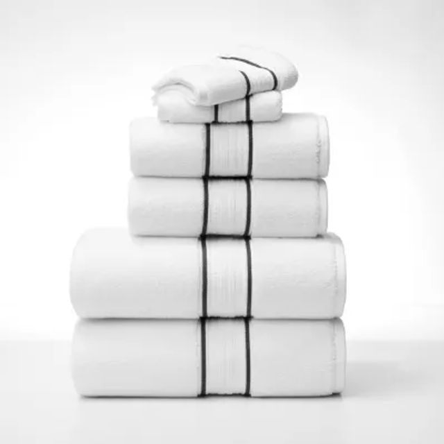 Fieldcrest Luxury Hand Towel Cotton Ebony Ivory Portugal