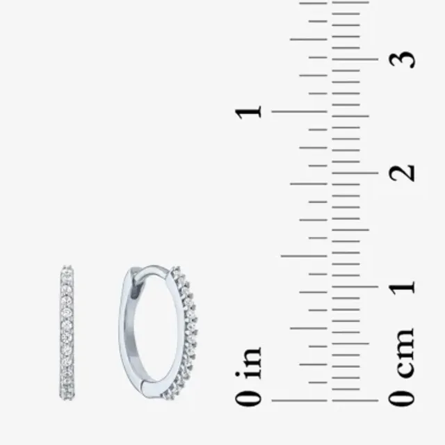 FINE JEWELRY Diamond Addiction 1/10 CT. T.W. Genuine White Cross Hoop  Earrings | Brazos Mall