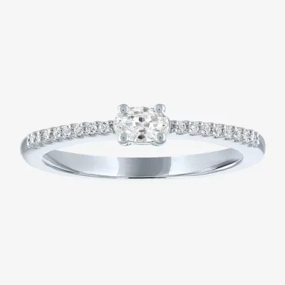 Diamond Addiction (G-H / Si2-I1) Womens 1/4 CT. T.W. Lab Grown White 10K Gold Stackable Ring
