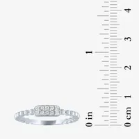 Diamond Addiction (G-H / Si2-I1) Womens 1/10 CT. T.W. Lab Grown White Diamond 10K Gold Stackable Ring