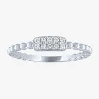 Diamond Addiction (G-H / Si2-I1) Womens 1/10 CT. T.W. Lab Grown White Diamond 10K Gold Stackable Ring