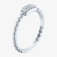 Diamond Addiction (G-H / Si2-I1) Womens 1/10 CT. T.W. Lab Grown White Diamond 10K Gold Stackable Ring