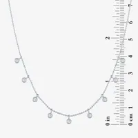 Diamond Addiction Bezel Drop (G-H / Si2-I1) Womens 1/4 CT. T.W. Lab Grown White 10K Gold Pendant Necklace